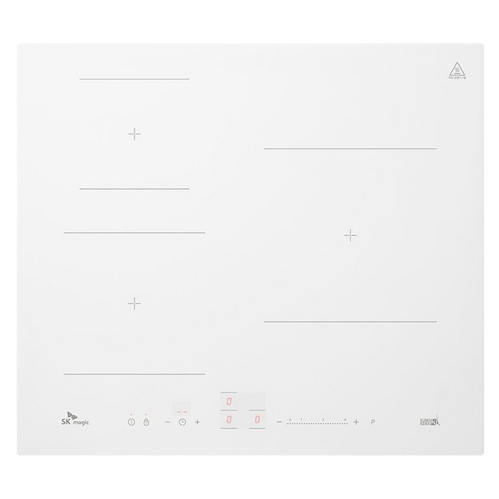 SK매직 빌트인 파워부스트 인덕션 전기레인지 3구 Cloudy white 방문설치