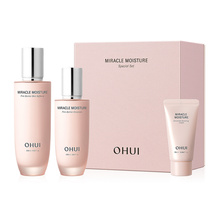 오휘 미라클 모이스처 핑크 베리어 스킨 150ml  에멀전 100ml  크림 25ml