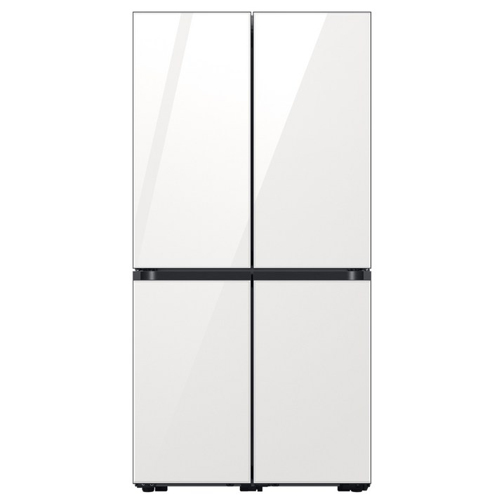 삼성전자 비스포크 프리스탠딩 4도어 냉장고 865L 방문설치, 글램 화이트도어, 오프 화이트내부, RF85B923135