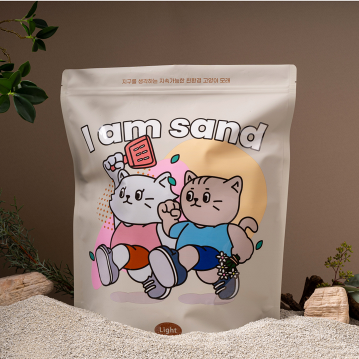 아이엠샌드 라이트 벤토나이트 고양이 모래, 9kg, 2개, 무향