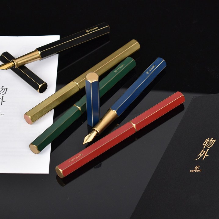 와이스튜디오 수제 황동 클래식 리볼브 만년필, 리볼브 수제 황동 브라스 만년필, F촉