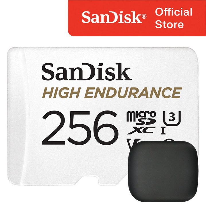 샌디스크 High Endurance 블랙박스 마이크로 SD 카드 메모리 보관 케이스, 256GB 샌디스크 High Endurance 블랙박스 마이크로 SD 카드 메모리 보관 케이스, 256GB