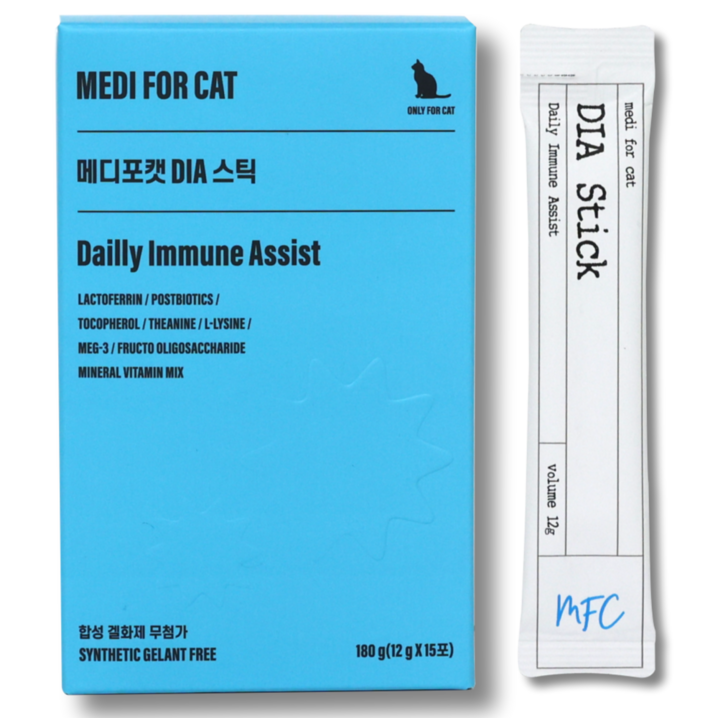 메디포캣 다이아스틱 고양이 간식 종합 면역 영양제, 닭고기맛, 면역력 강화, 1박스