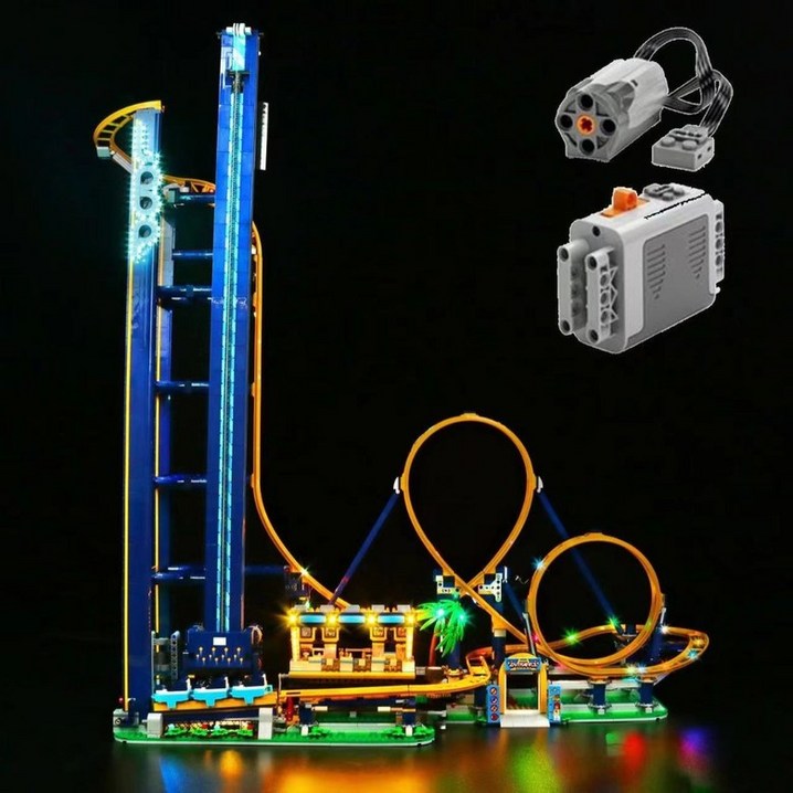 레고루프코스터 가성비 고품질 대만 중국 호환 레고 LED 조명 버전 루프코스터 10303 롤러코스터 키덜트 힐링 두뇌 휴식