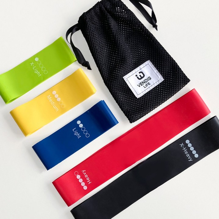 베라프 요가 필라테스 헬스 홈트 스트레칭 루프밴드 15단계세트, 1개