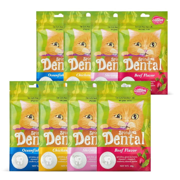 캣템 스피루리나 고양이 덴탈 간식 60g