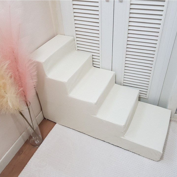 8DECO 강아지계단 5단 60cm 펫스텝, 애견계단, 그레이계단, 아이보리 방수 5단, 1개