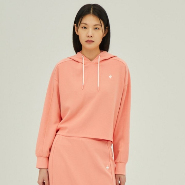 르꼬끄 우먼스 더블텐션 밑단 삼봉 루즈핏 후드티 QO122OHD11
