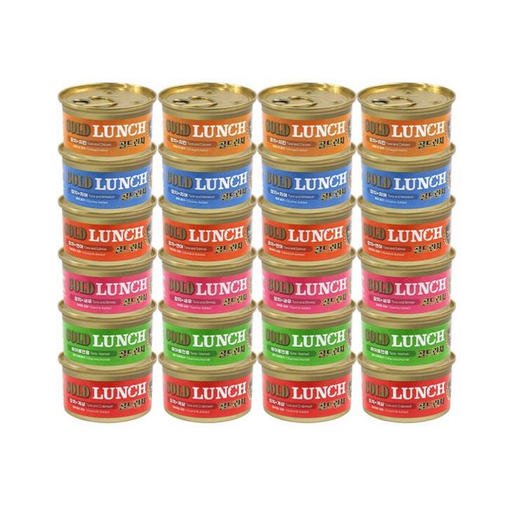 골드런치 고양이 주식캔 치킨  참치 80g, 24개, 80g