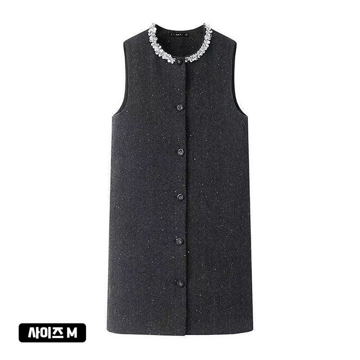 소소마켓 여성 모직 나시 원피스 느낌 민소매 미디 베스트 원피스