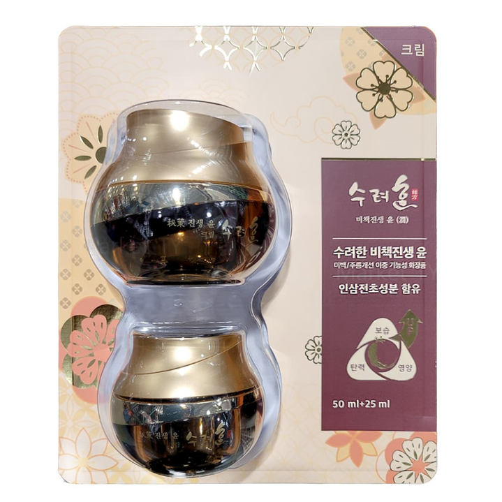 수려한 비책진생 윤 크림 50ml 25ml ( 고보습 수분 주름개선 기능성 ), 1개, 50ml