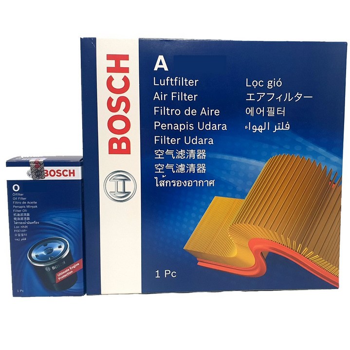 보쉬 쌍용 체어맨H 2.8 3.2 가솔린 엔진오일교환 오일+에어 필터 O1012+A2128, O1012+A2128, 1개
