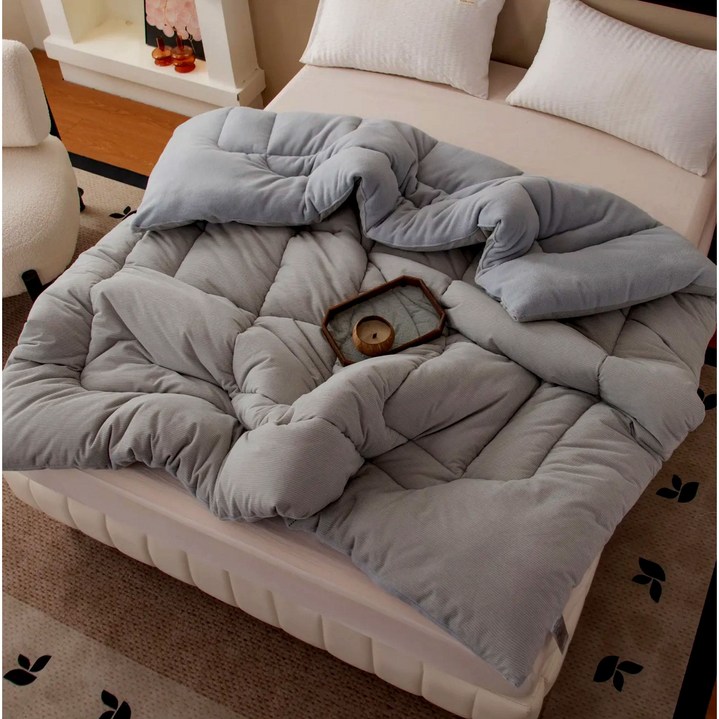 에보멜드 양면 부드럽고 몸 따뜻한 워싱 겨울 극세사 이불