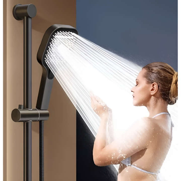 에이치스튜디오 대형 3단 수압상승 모터내장형 샤워기 헤드