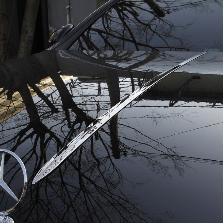 모터스파이 벤츠 호환 S클래스 W223 본넷 마이바흐 라인 부착형 STEEL재질 튜닝 몰딩