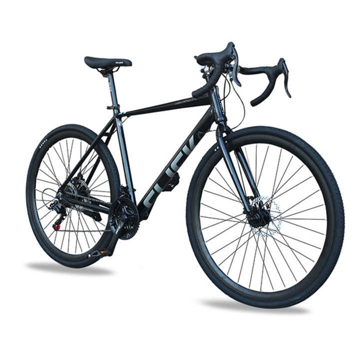 클릭 알루미늄 로드 자전거 뉴욕DR 드롭바 디스크브레이크 시마노 21단, 무광블랙/400MM/미조립, 1개, 180cm