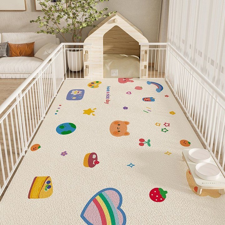 강아지 매트 미끄럼방지 푸우형매트 논슬립 반려견 방수매트