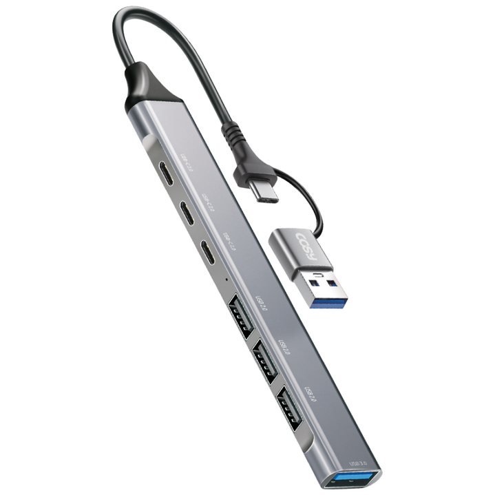 코시 UH2257CA 로키 듀얼 커넥트(C+A) 7포트 USB 허브(USB 3.0, USB 2.0)