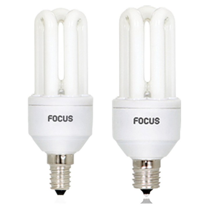 포커스 삼파장 램프 전구 EL 11W E26베이스, 100개