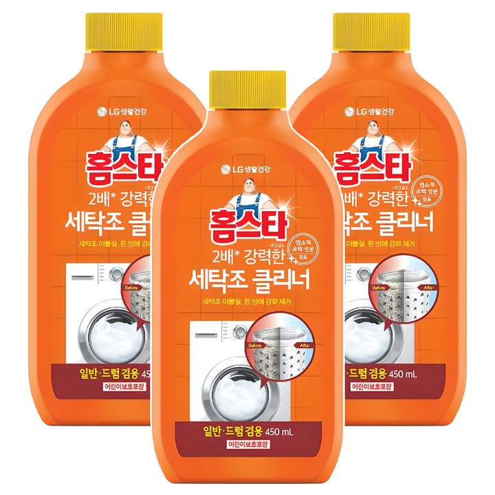 홈스타 퍼펙트 세탁조 클리너, 450ml, 3개