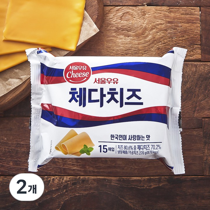 [로켓프레시] 서울우유치즈 체다 슬라이스 치즈