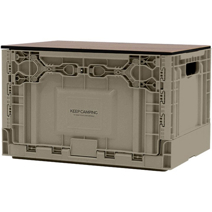 캠퍼필드폴딩박스 KEEP 캠핑 더블 오픈 테이블 폴딩 박스 63L + 전용상판 세트