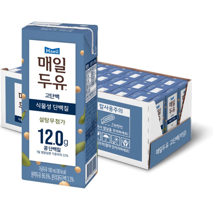 매일유업 매일두유 고단백, 190ml, 24개