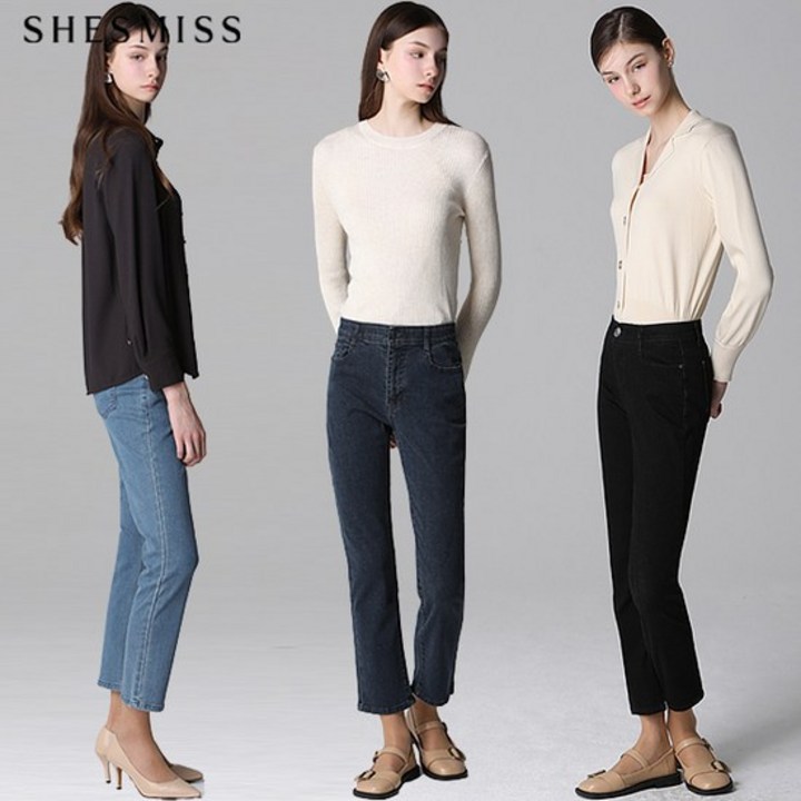 쉬즈미스 데일리 스트레치 데님 팬츠 택가격 158000원