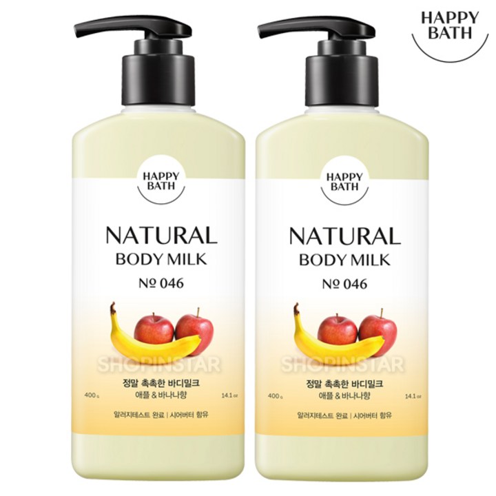 해피바스 [무료배송]해피바스 정말 촉촉한 바디밀크 400ml