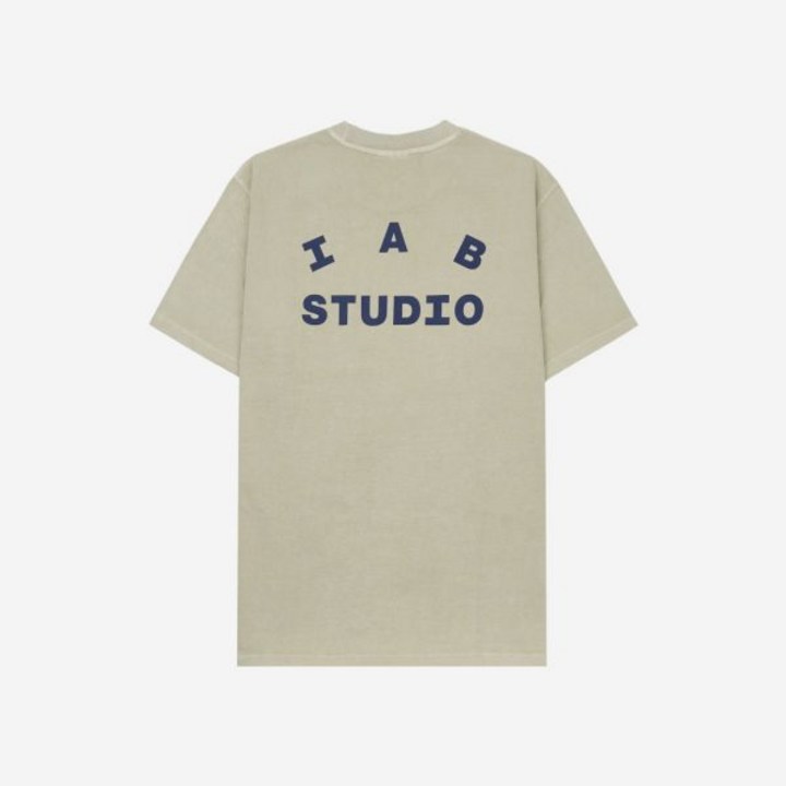IAB Studio 앱 스튜디오 반팔티 남자 여자 상의 피그먼트 티셔츠 오트밀 Pigment TShirt Oatmeal