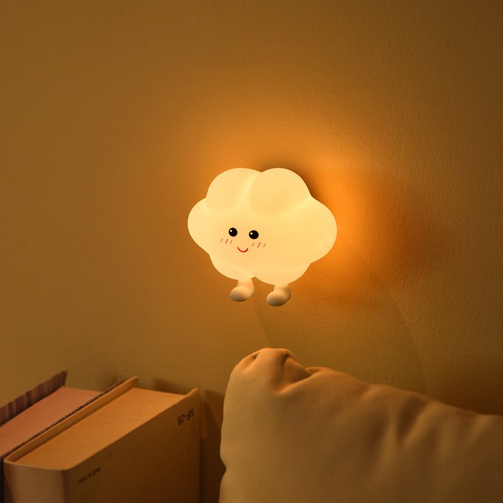귀여운 별 달 구름 캐릭터 벽걸이 LED 수면등 무드등 취침등