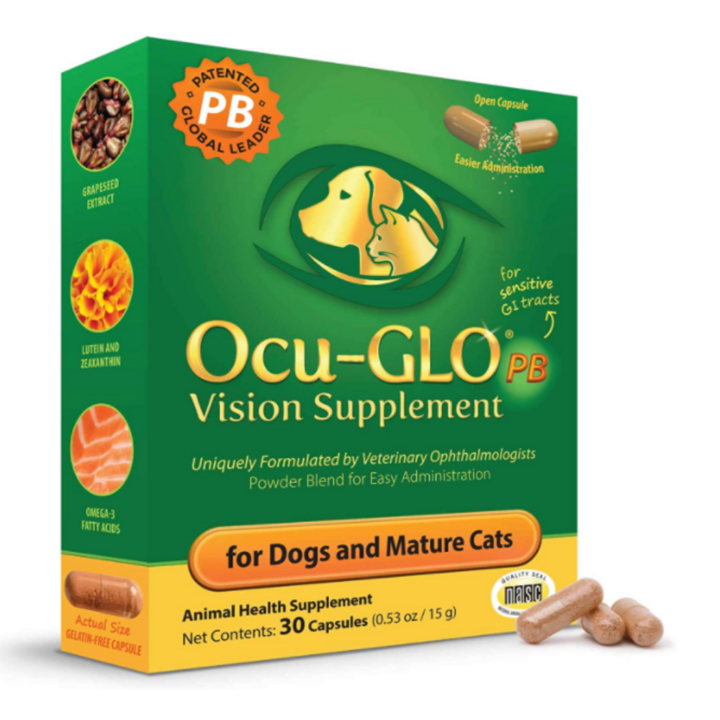 OcuGLO 오큐글로 소형견 고양이 강아지 눈 영양제 30캡슐
