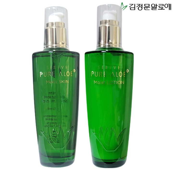 김정문알로에 세레브 퓨어 알로에 모이스트 스킨 125ml+로션 125ml 2종