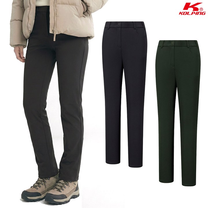 콜핑 여성 겨울 극세사플리스 방풍 기모 등산 바지 동계 작업복 KSC086FP9W