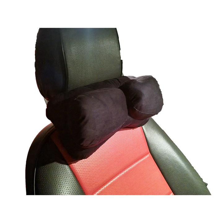 자동차목베개 99young상회 차량용 목 쿠션 베개 받침 2색, 블랙, 1개