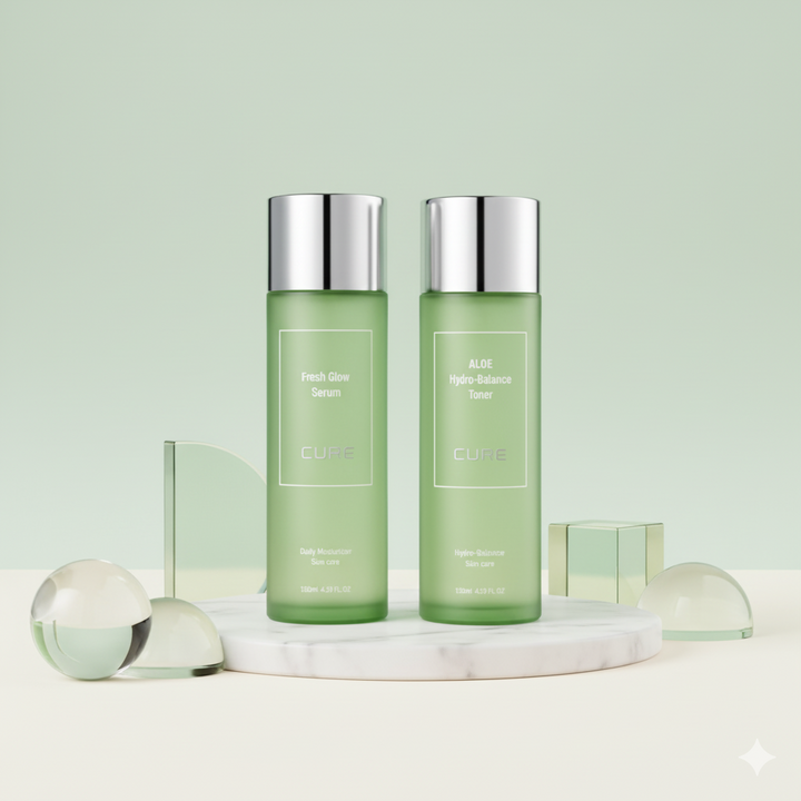 김정문알로에 큐어 모이스트 카밍 토너 + 에멀젼 각 130ml, 1세트