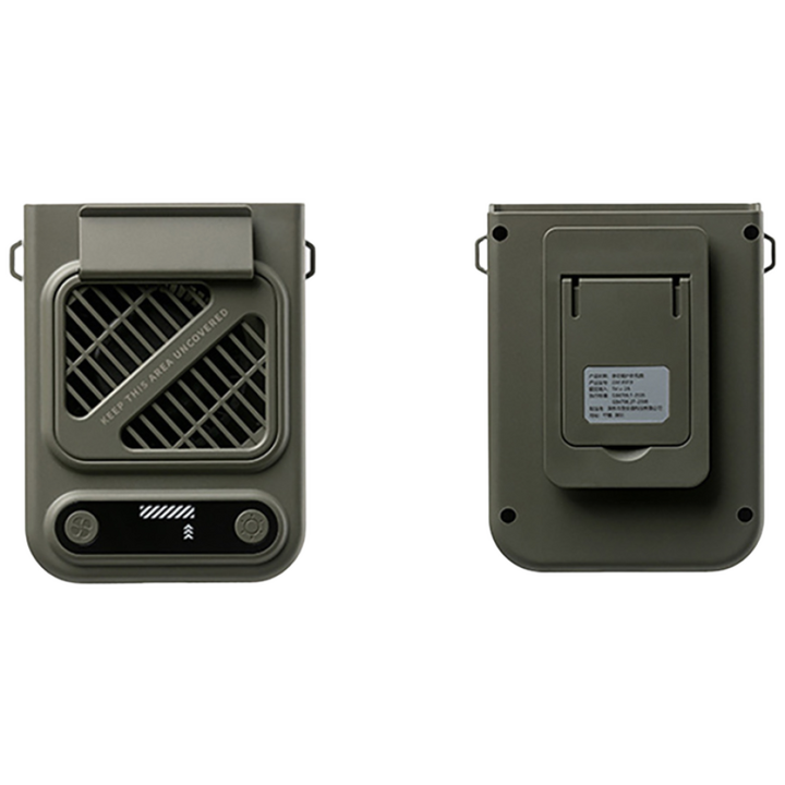파인굿즈 8000mah 저소음 BLDC 클립팬 휴대용 손 선풍기 손풍기 목 넥밴드 집게, 카키