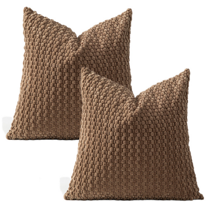 키미블랑 코듀로이 와플모양 심플 쿠션 커버