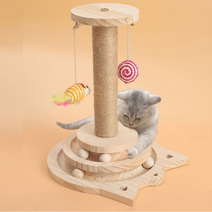 애블리즈 냥냥펀치 토이볼 원목장난감 공놀이 아기고양이 분리불안 사냥놀이 캣볼 움직이는 고양이장난감