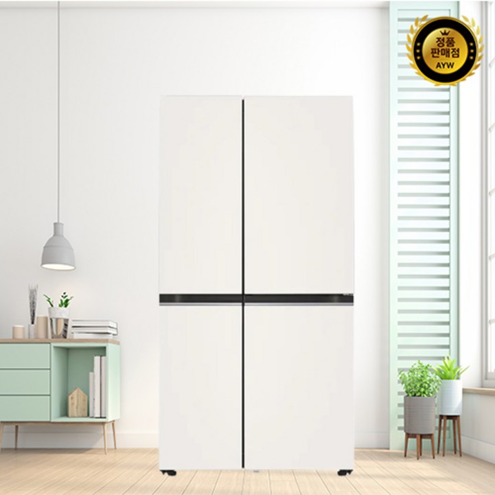 LG전자 디오스 오브제컬렉션 양문형 냉장고 매직스페이스 832L 방문설치, S834MEE30, 메탈 베이지