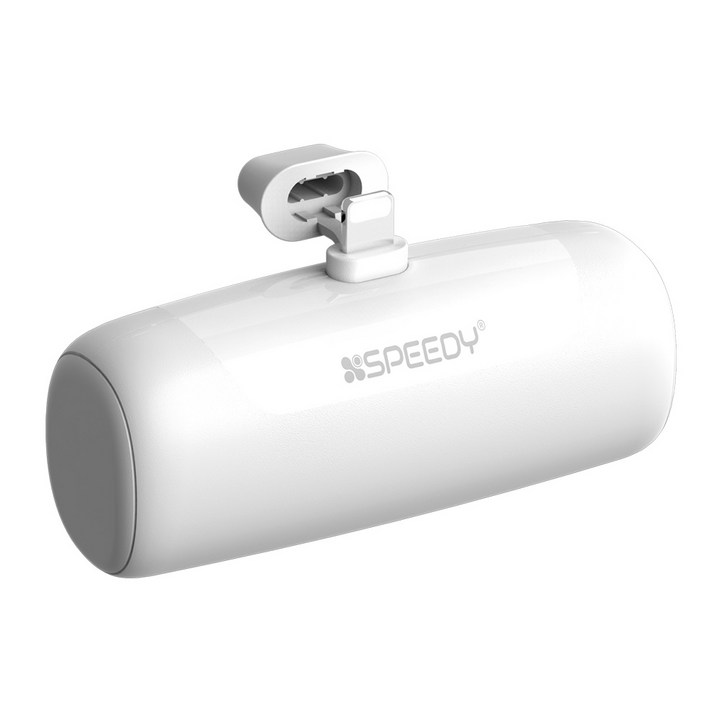 스피디 도킹 보조배터리 애플8핀, SPEB2PA5GPQ8P8핀, 화이트