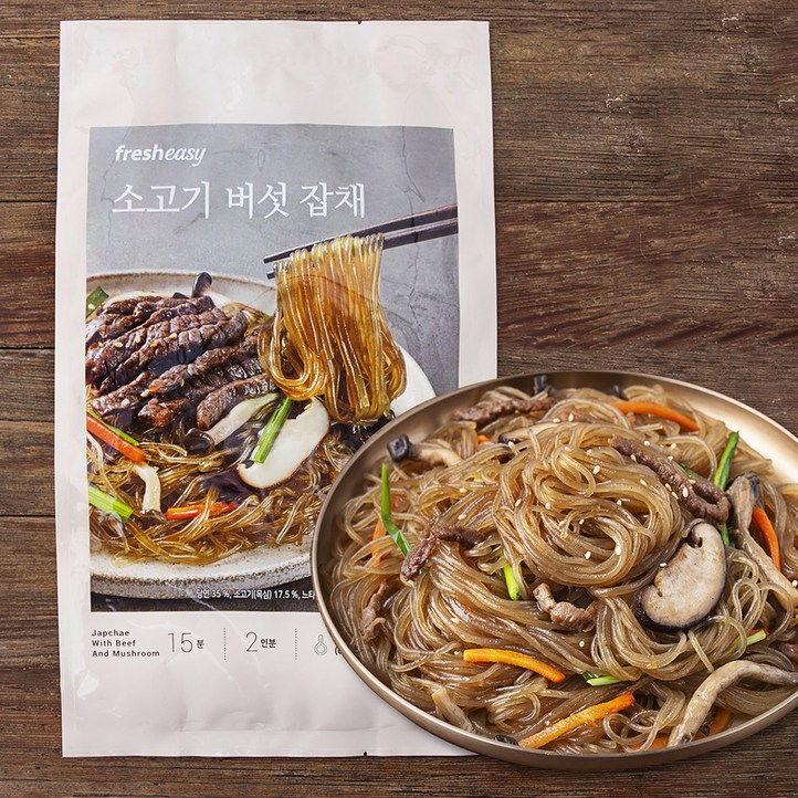 프레시지 소고기버섯잡채 2인분, 285.5g, 1개 프레시지 소고기버섯잡채 2인분, 285.5g, 1개