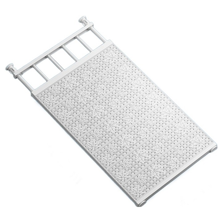 홈스토리즈 무타공 다용도 길이조절 압축봉 선반, 화이트