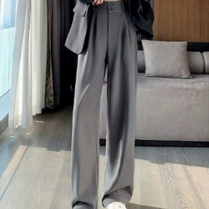 소니오 여성용 투핀턱 와이드 슬랙스