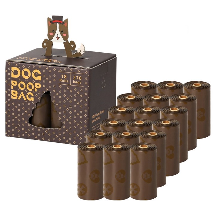 그린허그 커피향 풉백 똥츄 배변봉투, 18개, 15개입, 혼합색상