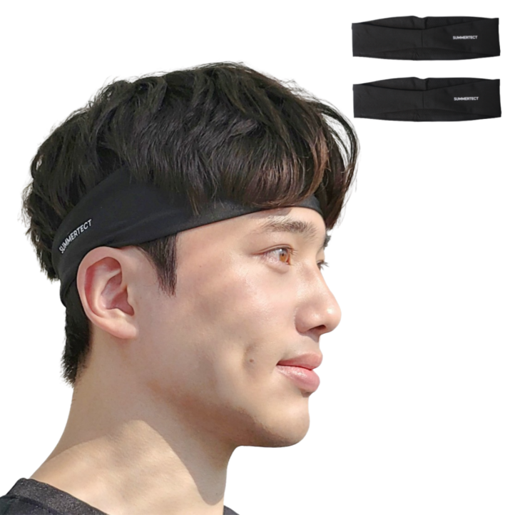 써머텍트 기능성 헤어밴드, 블랙, 2개 써머텍트 기능성 헤어밴드, 블랙, 2개