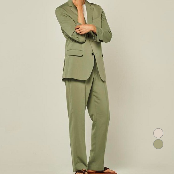 트래드클럽 남성용 베리 베이직 린넨 수트 세트