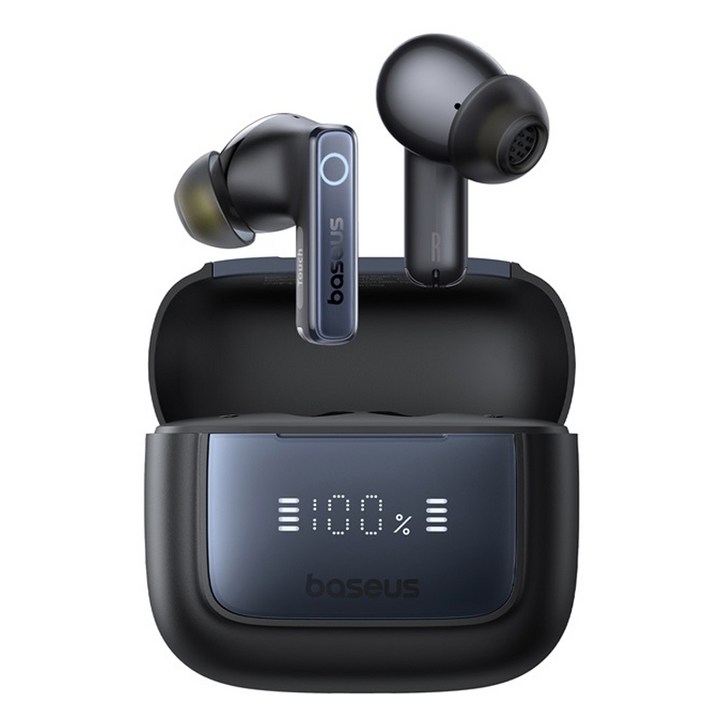 베이스어스 Bowie 35 노이즈 캔슬링 블루투스 이어폰, Baseus Bowie 35, 블랙 베이스어스 Bowie 35 노이즈 캔슬링 블루투스 이어폰, Baseus Bowie 35, 블랙