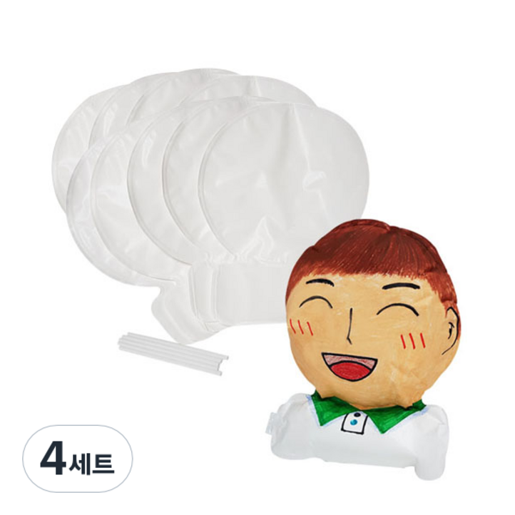얼굴풍선 만들기 10p 세트, 단일 색상, 4세트