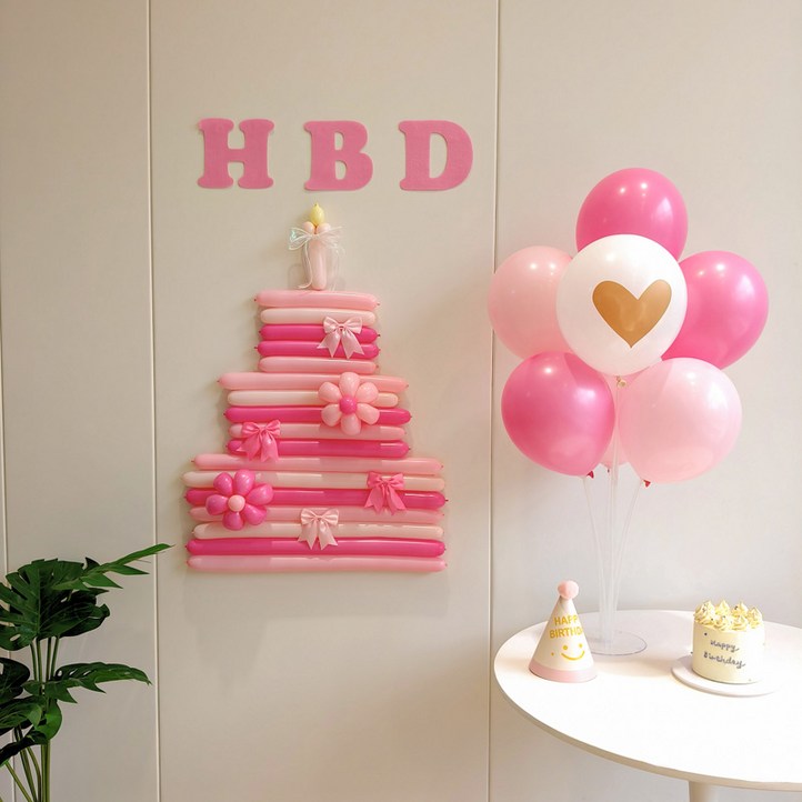 피앤비유니티 HBD DIY 요술풍선 케이크 풀 세트